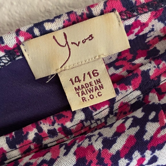 Yvos Multicolor Print Sleeveless Dress 14/16 - Picture 11 of 16